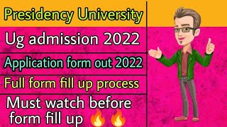 presidency University Kolkata form fill up process 2023 application form  WB College [upl. by Akins]