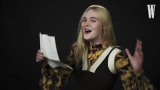 Elle Fanning Performs quotWrecking Ballquot by Miley Cyrus  W Magazine [upl. by Rome663]