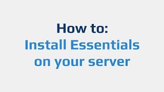 How to Install Essentials on your server [upl. by Elleoj]