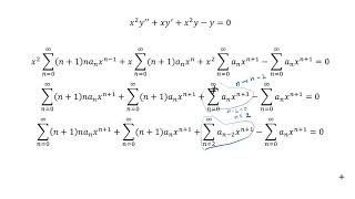 Solving Bessels differential equation using Frobenius Method part 1 of 2 [upl. by Natek115]