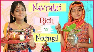 KIDS In NAVRATRI  Rich Vs Normal  RolePlay Sketch Dandiyanight Garba Mymissanand [upl. by Arella120]