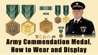 Army Commendation Medal ARCOM Commendation Medal devices Miniature Commendation Medal and Ribbon [upl. by Linsk]