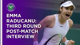 Emma Raducanu Third Round PostMatch Interview  Wimbledon 2021 [upl. by Lucilla]