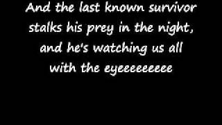 Survivor  Eye Of The Tiger  Lyrics [upl. by Kapeed]