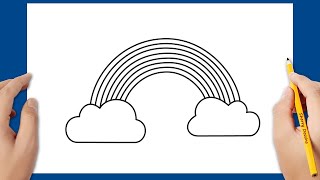 Comment dessiner un arc en ciel  How to draw a rainbow step by step [upl. by Manup608]