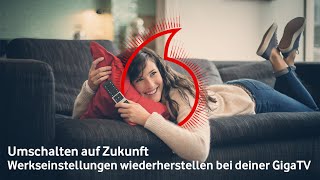 Vodafone GigaTV Cable Box 2 Werkseinstellungen wiederherstellen [upl. by Hopkins85]