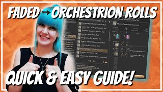 Turn your FADED into ORCHESTRION ROLLS in less than a minute [upl. by Neelcaj511]