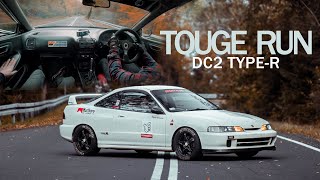 Touge run  Honda Integra DC2 TypeR JDM Nightride 4K [upl. by Littman]