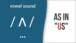 Vowel Sound  ʌ  as in quotusquot American English Pronunciation [upl. by Yzzo]