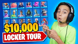 FERRANS 10000 FORTNITE LOCKER TOUR RARE SKINS  Royalty Gaming [upl. by Andreana]