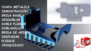 Chapa metálica SolidWorks 2019 1 [upl. by Zephaniah]