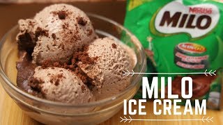 Milo Ice Cream  3 Ingredient Recipe   Homemade Ice Cream Recipe [upl. by Larrabee]