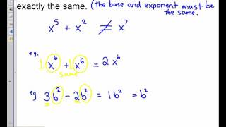 Adding and Subtracting Powers [upl. by Mulford]