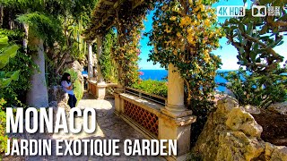 Jardin Exotique Garden and Cave  🇲🇨 Monaco 4K HDR Walking Tour [upl. by Bixler]