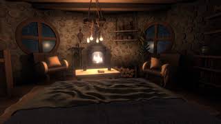 Cozy Cabin – Rain amp Thunder amp Fireplace Sounds for 12 hours  to Sleep Study Meditate [upl. by Trina]