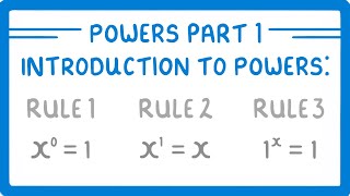 GCSE Maths  Introduction to PowersIndices amp 3 Basic Rules Powers Part 16 29 [upl. by Erdnuaed875]