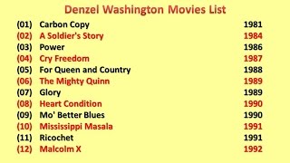 Denzel Washington Movies List [upl. by Runkle]