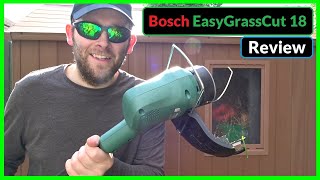 Bosch EasyGrassCut 18 18V Cordless Grass Trimmer Tool Review [upl. by Marienthal]