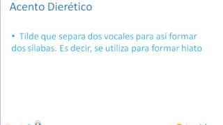 acento diacrítico y acento dierético [upl. by Elyn]