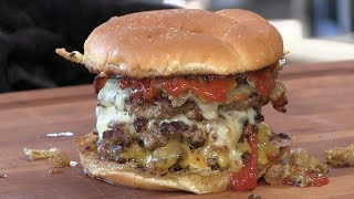 Triple Bacon Cheeseburger Recipe [upl. by Skier]