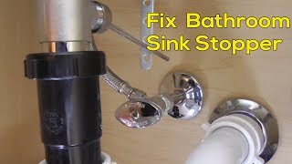 How to Fix Stopper in Bathroom Sink Faucet Quick and Easy [upl. by Ayaet]