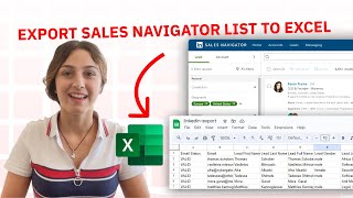 How To Export Sales Navigator List To Excel In One Minute [upl. by Woolley682]