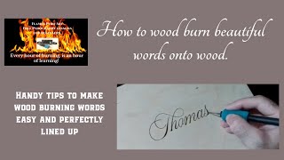 pyrography how to wood burn beautiful letters onto wood [upl. by Dedric]