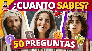 50 PREGUNTAS RÁPIDAS DE LA BIBLIA 14🧠 QUIZ BÍBLICO [upl. by Bunce]