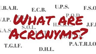 What are Acronyms  English Acronyms and Meanings [upl. by Annwahsal413]