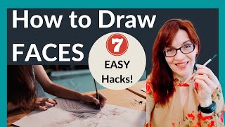 How to Draw a Face for Beginners 7 EASY Hacks [upl. by Cioffred]