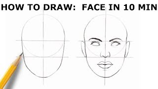 HOW TO DRAW FACE  Basic Proportion [upl. by Nelleus313]