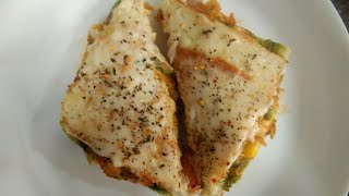 Veg cheese sandwich ।। Triple decker sandwich ।। Cheesy mouthwatering sandwich recipe [upl. by Zimmer402]