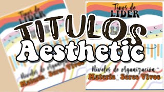 Titulos Aesthetic BONITOS en word  pt 1 [upl. by Orelee]