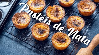 Pastéis de Nata  Portuguese Custard Tarts [upl. by Verna]