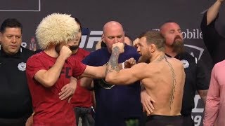 UFC 229 Khabib vs McGregor Weighin Faceoff [upl. by Kenrick]