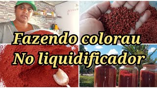 Como faço o colorau urucumcorante colorau sem pilão feito no liquidificador muito facil e rapido [upl. by Inej845]