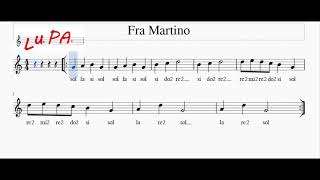 Fra Martino  Flauto dolce  Note  Spartito  Karaoke  Canto  Instrumental  Musica [upl. by Mcclenaghan]