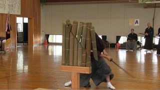 抜刀道全国大会2015【居合道・抜刀道】日本刀Japanese Sword Iaido Tameshigiri [upl. by Aihn]