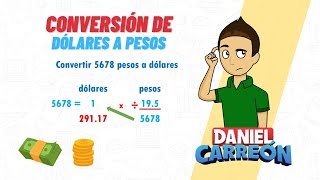 CONVERSIÓN DE PESOS A DOLARES Super facil  Para principiantes [upl. by Martita]