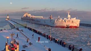 Presque Isle arrived Duluth 12312017 [upl. by Anilec]