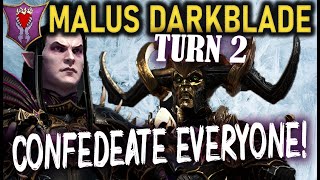 Malus Darkblade CONFEDERATION Guide  ALL Lords Turn 40 12 [upl. by Rosenberg]