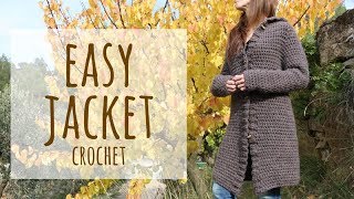 Tutorial Easy Jacket or Coat Crochet [upl. by Hackathorn333]