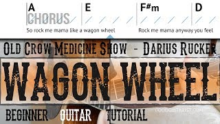 quotWagon Wheelquot Easy 4Chord Song  Chords Lyrics amp Strumming  Easy Guitar Songs [upl. by Emoryt]