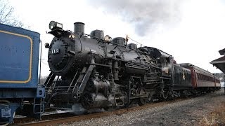 CNJ 113 RampN 425 Santa Claus Steam Train Doubleheader [upl. by Gustie]