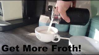 How to Get More Froth from Your Nespresso Coffee Aeroccino  Nespresso tips and help [upl. by Hbaruas630]