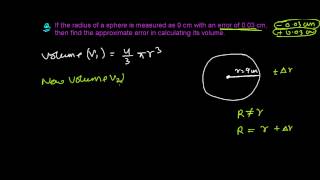 Errors Approximations Using Differentials [upl. by Eittod]