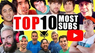 Top 10 MOST Subscribed Channels on Youtube 2018 [upl. by Rosemare]