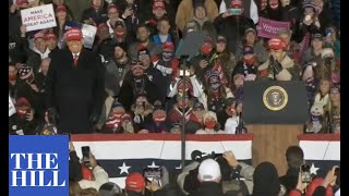 VIRAL MOMENT Trump mistakenly calls Lil Pump quotLittle Pimpquot at final preElection Day 2020 rally [upl. by Zosi]