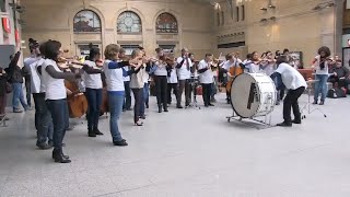 Flash Mob  Classical Orchestra Performance in Train Station🎵💃🏽 [upl. by Lexie]