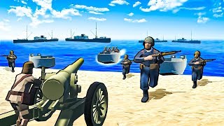 Beach Defense Against Battleships in This Double DDay Map in Ravenfield [upl. by Squire86]